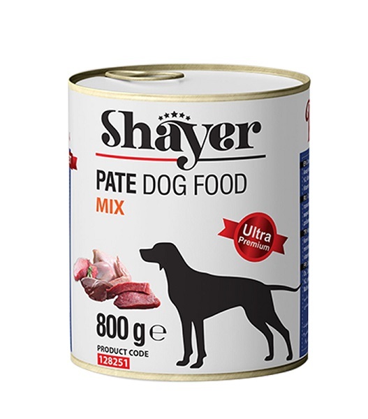 کنسرو غذای سگ شایر مدل Mix وزن 800 گرم