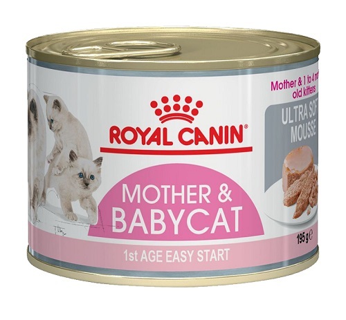 کنسرو غذای گربه رویال کنین مدل Mother & Babycat وزن ۱۹۵ گرم
